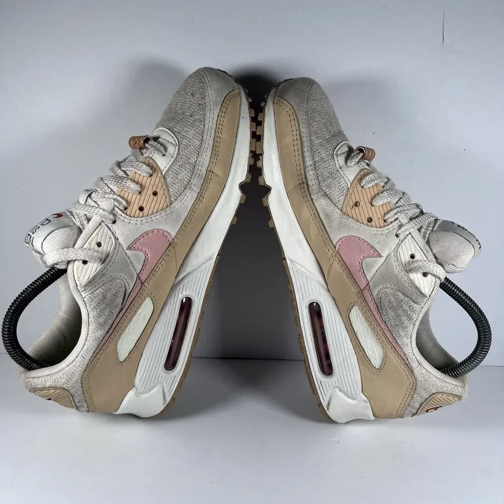 Nike Air Max 90 SE Sun Club Lace Up Athletic Running Shoes Sneakers Women's 9